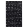 (B713) Laila Ali Onyx Black Woven Area Rug, 5x7