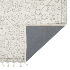 (B719) Elsa Cream Flatweave Fringe Area Rug, 5x7 -Rugs Sales Store b719 elsa cream flatweave fringe area rug 5x7 3