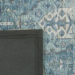 (B721) Alana Blue Medallion Area Rug, 8x10 -Rugs Sales Store b721 alana blue medallion area rug 8x10 5