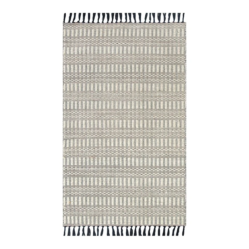 (B723) Crosby St Lorre Neutral Flatweave Accent Rug, 3x5 1 (B723) Crosby St Lorre Neutral Flatweave Accent Rug, 3x5