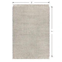 (B724) Ty Pennington Topher Neutral Flatweave Area Rug, 5x7 -Rugs Sales Store b724 ty pennington topher neutral flatweave area rug 5x7 5