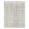 (B725) Black & White Plaid Area Rug, 8x10