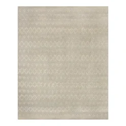 (B726) Honeybloom Denali Neutral Flatweave Area Rug, 8x10