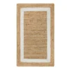 (B728) Kinsey Natural Border Accent Rug, 3x5