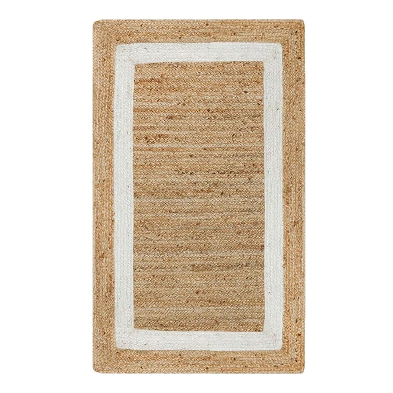 (B728) Kinsey Natural Border Accent Rug, 3x5 1 (B728) Kinsey Natural Border Accent Rug, 3x5