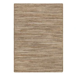 (B729) Ty Pennington Kensie Natural Striped Jute Area Rug, 5x7