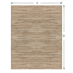 (B729) Ty Pennington Kensie Natural Striped Jute Area Rug, 8x10 -Rugs Sales Store b729 ty pennington kensie natural striped jute area rug 8x10 5