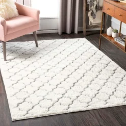(B746) Elenor Ivory Geometric Area Rug, 8x10 -Rugs Sales Store b746 elenor ivory geometric area rug 8x10 7
