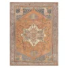 (B755) Honeybloom Aria Orange Multicolor Medallion Area Rug, 5x7