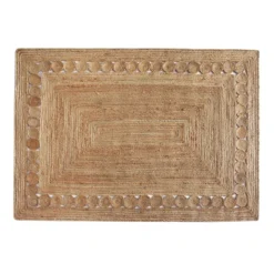(B760) Found & Fable Jute Braided Area Rug, 8x10