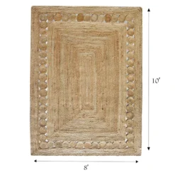 (B760) Found & Fable Jute Braided Area Rug, 8x10 8 (B760) Found & Fable Jute Braided Area Rug, 8x10 -Rugs Sales Store b760 found fable jute braided area rug 8x10 4