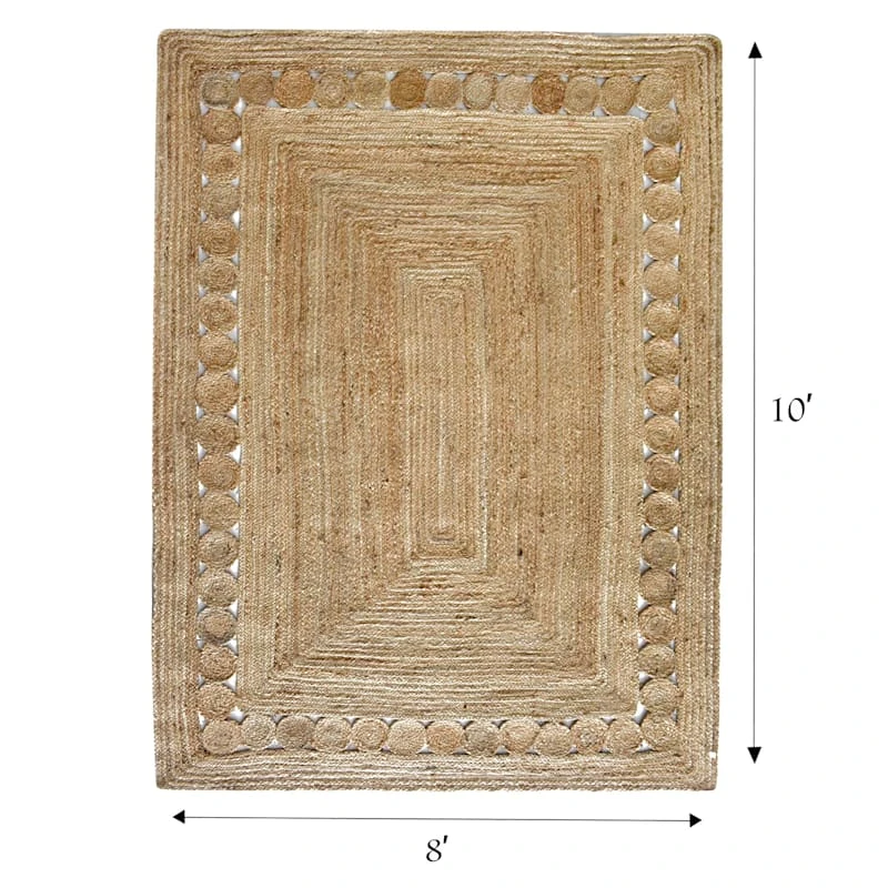 (B760) Found & Fable Jute Braided Area Rug, 8x10 4 (B760) Found & Fable Jute Braided Area Rug, 8x10 - Image 4