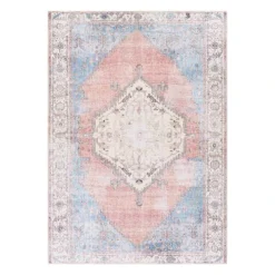 (B783) Found & Fable Amelie Multi Medallion Washable Area Rug, 5x7