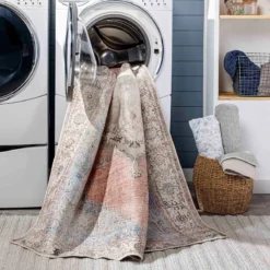 (B783) Found & Fable Amelie Multi Medallion Washable Area Rug, 5x7 -Rugs Sales Store b783 found fable amelie multi medallion washable area rug 5x7 4