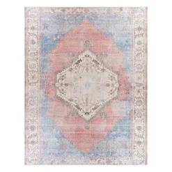 (B783) Found & Fable Amelie Multi Medallion Washable Area Rug, 8x10