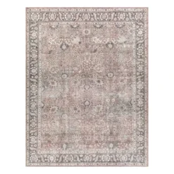 (B784) Colin Multi Floral Washable Area Rug, 8x10