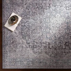 (B785) Colin Blue Medallion Washable Area Rug, 8x10 -Rugs Sales Store b785 colin blue medallion washable area rug 8x10 3