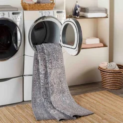 (B785) Colin Blue Medallion Washable Area Rug, 8x10 -Rugs Sales Store b785 colin blue medallion washable area rug 8x10 5