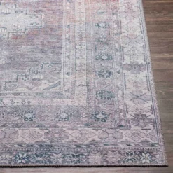 (B786) Honeybloom Colin Multicolor Medallion Washable Area Rug, 5x7 -Rugs Sales Store b786 honeybloom colin multicolor medallion washable area rug 5x7 4