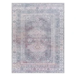 (B786) Honeybloom Colin Multicolor Medallion Washable Area Rug, 8x10