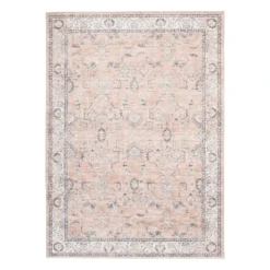 (B790) Providence Beveren Pink Multicolor Floral Area Rug, 8x10