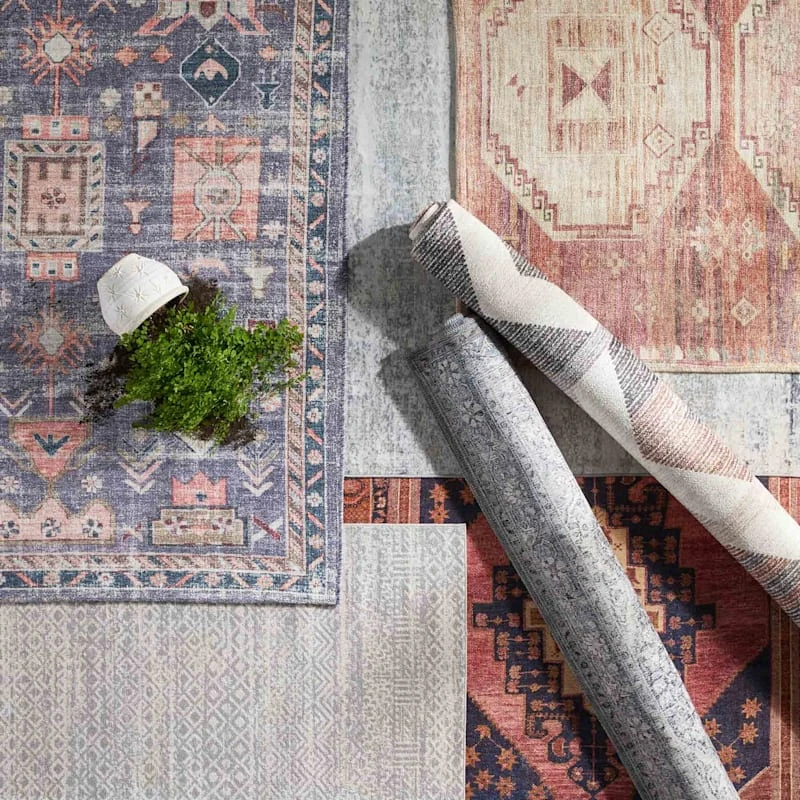 (B794) Amelie Multicolor Medallion Washable Area Rug, 5x7 5 (B794) Amelie Multicolor Medallion Washable Area Rug, 5x7 - Image 5