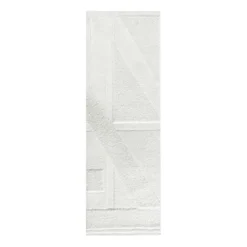 (B802) Laila Ali White Geometric High-Low Runner, 2x6