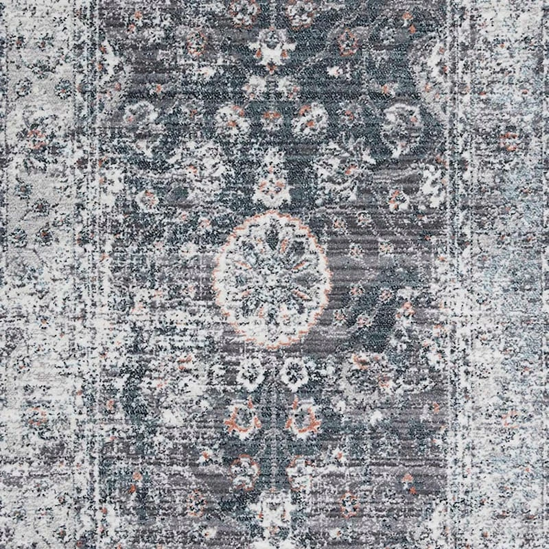 (B807) Honeybloom Cypress Grey Medallion Accent Rug, 3x5 2 (B807) Honeybloom Cypress Grey Medallion Accent Rug, 3x5 - Image 2