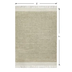 (B820) Honeybloom Dunstan Natural Tan Area Rug, 5x7 -Rugs Sales Store b820 honeybloom dunstan natural tan area rug 5x7 5