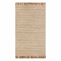 (B821) Crosby St Moore Natural Herringbone Accent Rug, 3x5
