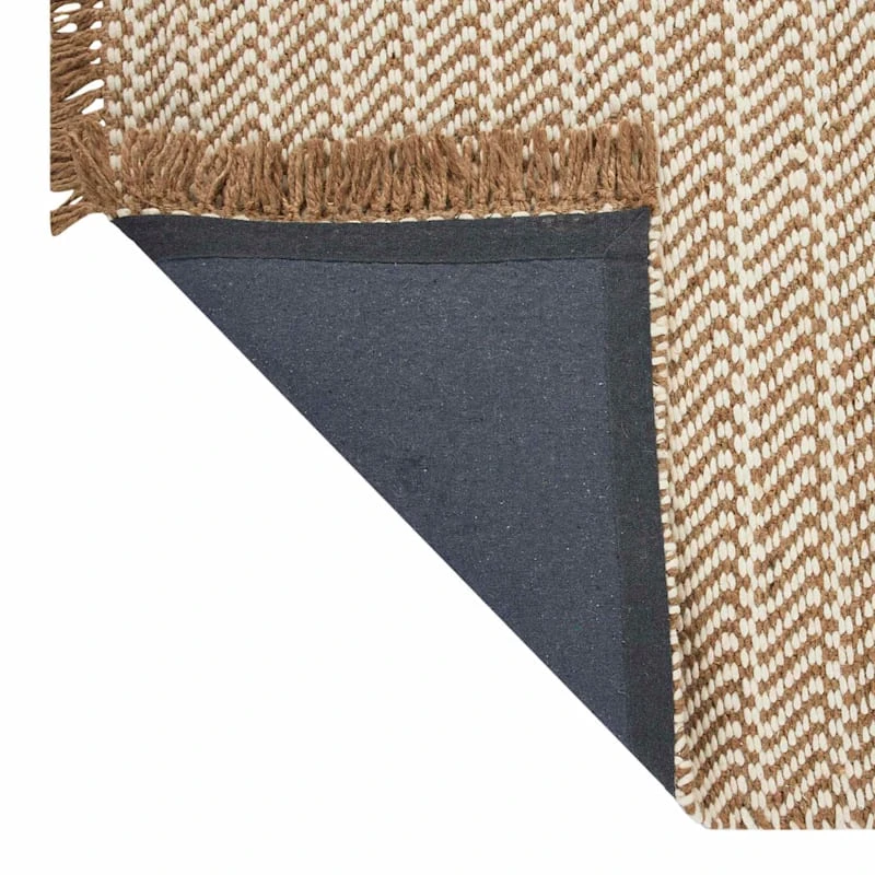 (B821) Crosby St Moore Natural Herringbone Area Rug, 8x10 3 (B821) Crosby St Moore Natural Herringbone Area Rug, 8x10 - Image 3
