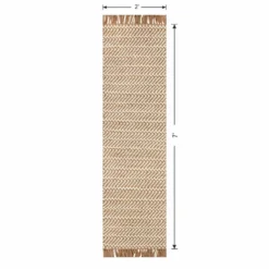 (B821) Crosby St Moore Natural Herringbone Runner, 2x7 -Rugs Sales Store b821 crosby st moore natural herringbone runner 2x7 6