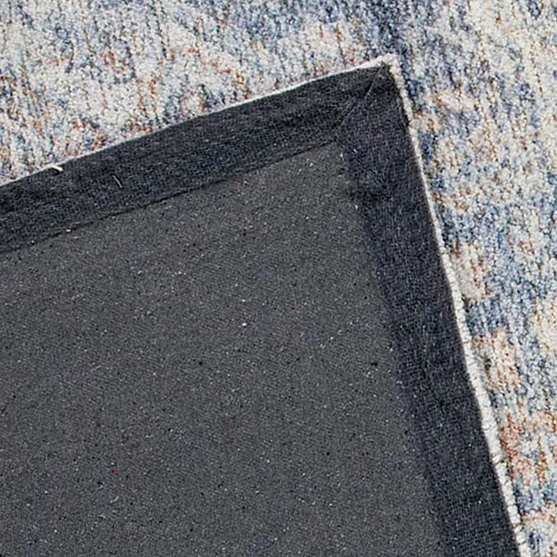 (B822) Whittington Blue Floral Medallion Area Rug, 5x7 5 (B822) Whittington Blue Floral Medallion Area Rug, 5x7 - Image 5