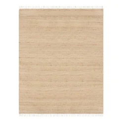 (B825) Honeybloom Lawrence Jute Fringe Area Rug, 8x10