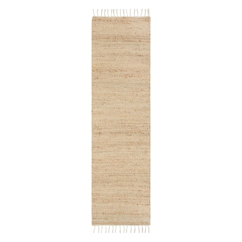 (B825) Honeybloom Lawrence Jute Fringe Runner, 2x7 1 (B825) Honeybloom Lawrence Jute Fringe Runner, 2x7