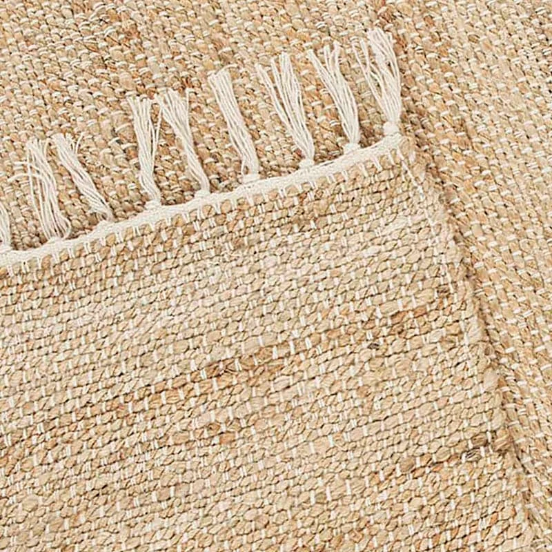 (B825) Honeybloom Lawrence Jute Fringe Runner, 2x7 5 (B825) Honeybloom Lawrence Jute Fringe Runner, 2x7 - Image 5