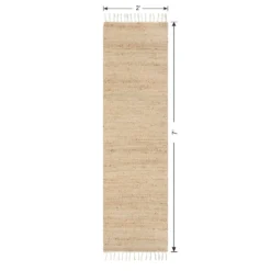 (B825) Honeybloom Lawrence Jute Fringe Runner, 2x7 12 (B825) Honeybloom Lawrence Jute Fringe Runner, 2x7 -Rugs Sales Store b825 honeybloom lawrence jute fringe runner 2x7 6