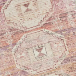 (B826) Red & Pink Tribal Patterned Washable Area Rug, 5x7 10 (B826) Red & Pink Tribal Patterned Washable Area Rug, 5x7 -Rugs Sales Store b826 red pink tribal patterned washable area rug 5x7 4
