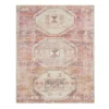 (B826) Red & Pink Tribal Patterned Washable Area Rug, 8x10