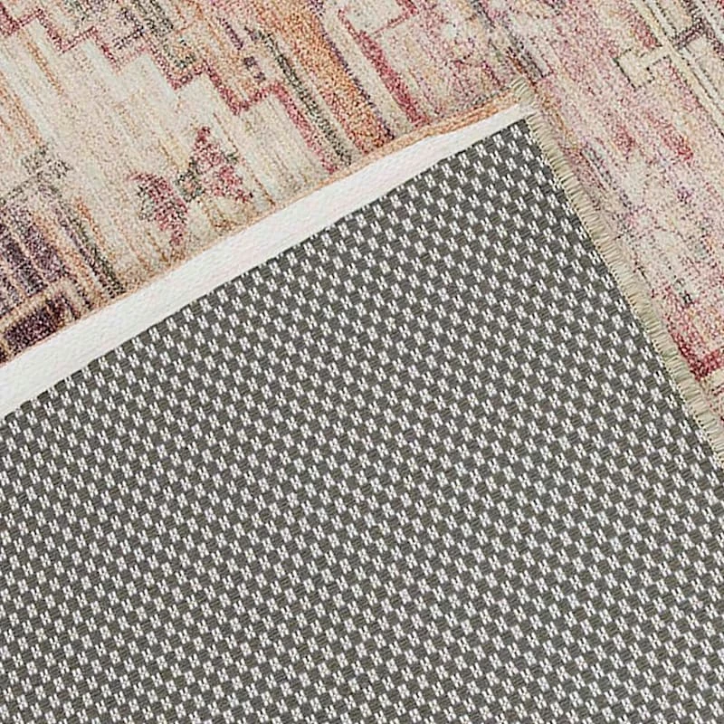 (B826) Red & Pink Tribal Patterned Washable Runner, 2x7 5 (B826) Red & Pink Tribal Patterned Washable Runner, 2x7 - Image 5