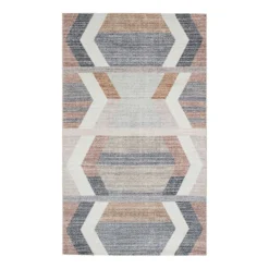 (B827) Arrow Multicolor Washable Accent Rug, 3x5