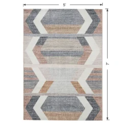 (B827) Arrow Multicolor Washable Area Rug, 5x7 12 (B827) Arrow Multicolor Washable Area Rug, 5x7 -Rugs Sales Store b827 arrow multicolor washable area rug 5x7 6