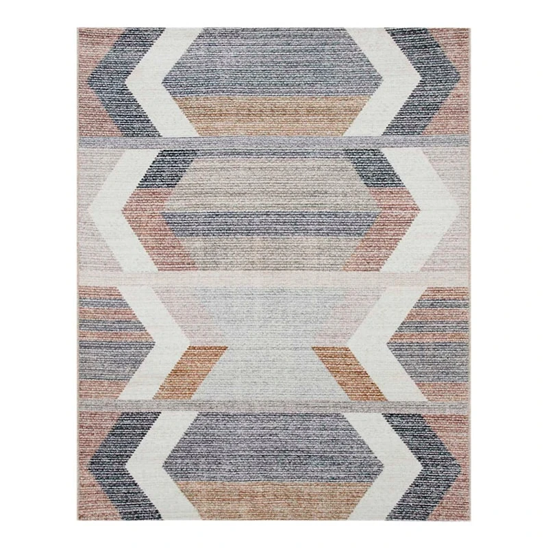 (B827) Arrow Multicolor Washable Area Rug, 8x10 1 (B827) Arrow Multicolor Washable Area Rug, 8x10