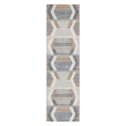 (B827) Arrow Multicolor Washable Runner, 2x7