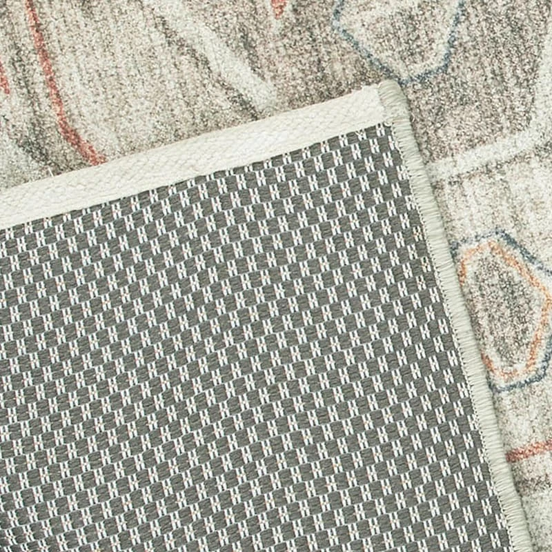 (B830) Pink Multicolor Tribal Washable Area Rug, 5x7 5 (B830) Pink Multicolor Tribal Washable Area Rug, 5x7 - Image 5