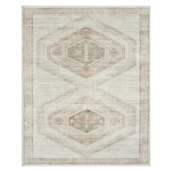 (B830) Pink Multicolor Tribal Washable Area Rug, 8x10