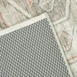 (B830) Pink Multicolor Tribal Washable Area Rug, 8x10 11 (B830) Pink Multicolor Tribal Washable Area Rug, 8x10 -Rugs Sales Store b830 pink multicolor tribal washable area rug 8x10 5