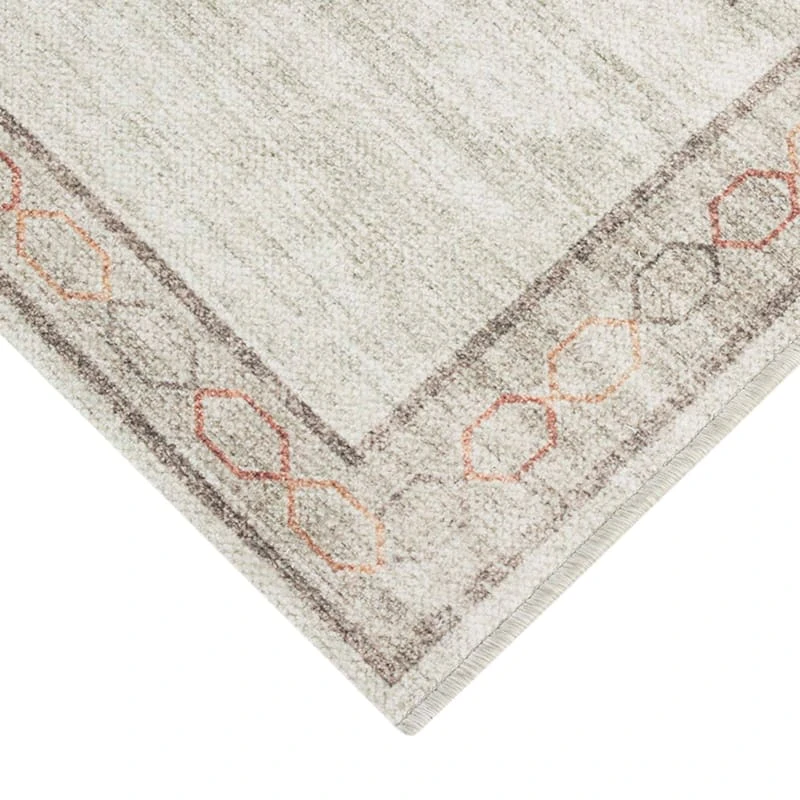 (B830) Pink Multicolor Tribal Washable Runner, 2x7 2 (B830) Pink Multicolor Tribal Washable Runner, 2x7 - Image 2