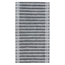 (B831) Found & Fable Goa Leni Black & Grey Accent Rug, 3x5