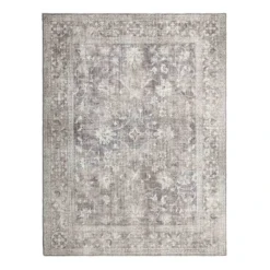 (B844) Honeybloom Vintage Distressed Medallion Area Rug, 5x7